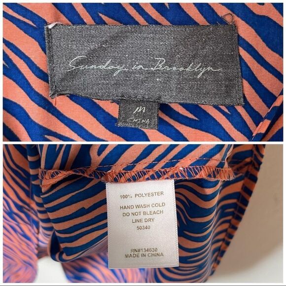 Anthropologie Sunday in Brooklyn Zebra Print sleeveless mini dress size medium - Picture 4 of 4